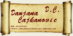 Damjana Čajkanović vizit kartica